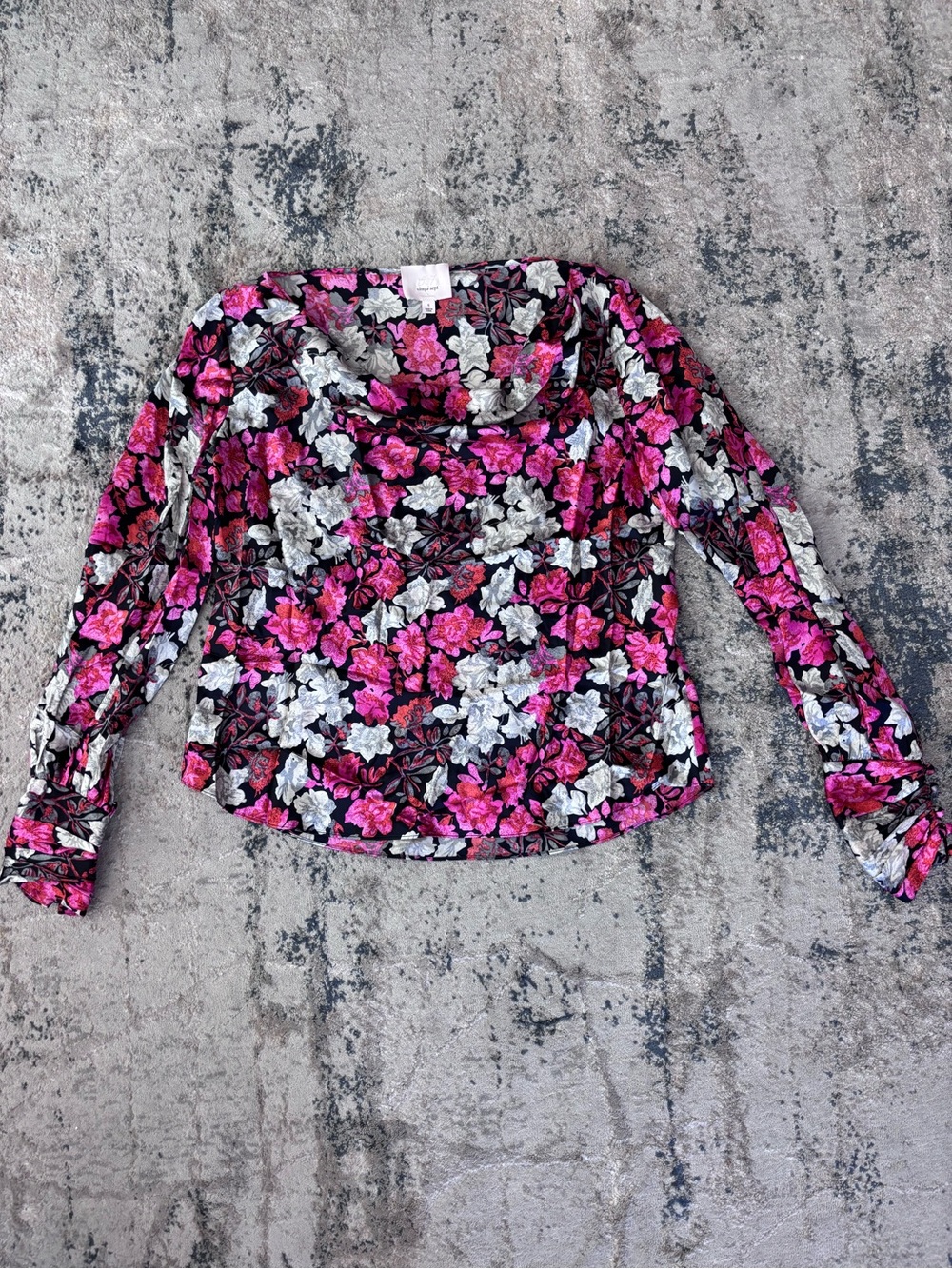 Cinq a Sept lace cowl neck top